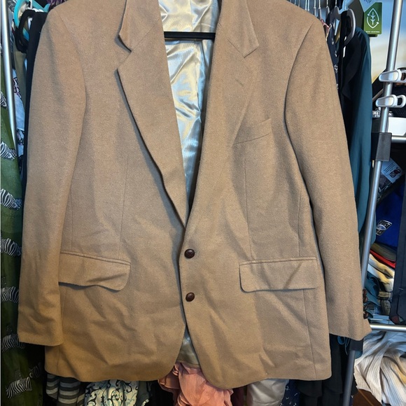 Classic Tan Camel Hair Blend Men's Blazer